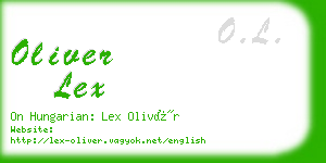 oliver lex business card